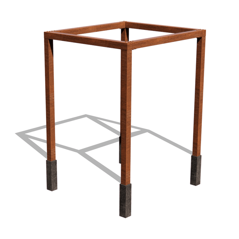 Cortenstahl Pergola - Viereckige - 224 x 200 x 230 cm