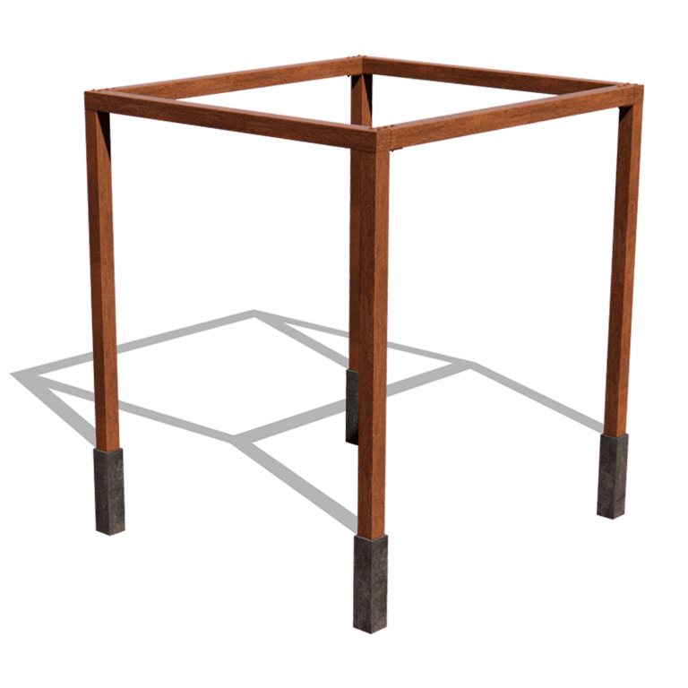 Cortenstahl Pergola - Viereckige - 274 x 250 x 230 cm