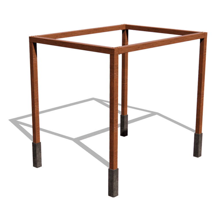 Cortenstahl Pergola - Rechteckig - 324 x 250 x 230 cm