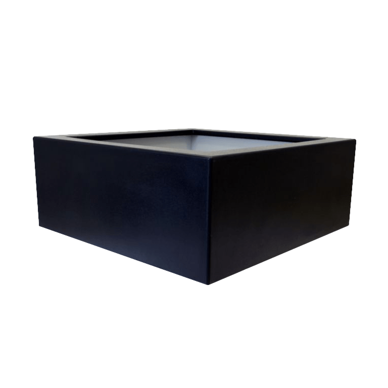 Fiberglas Pflanzkübel - Viereck - 100 x 100 x 40 cm - Mit Boden
