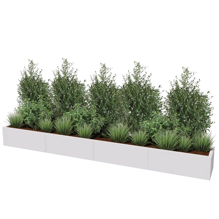 Hochbeet XXL aus Stahl - Rechteckig - 320 x 40 x 30 cm - Andere RAL farbe - Ohne Bodenplatte