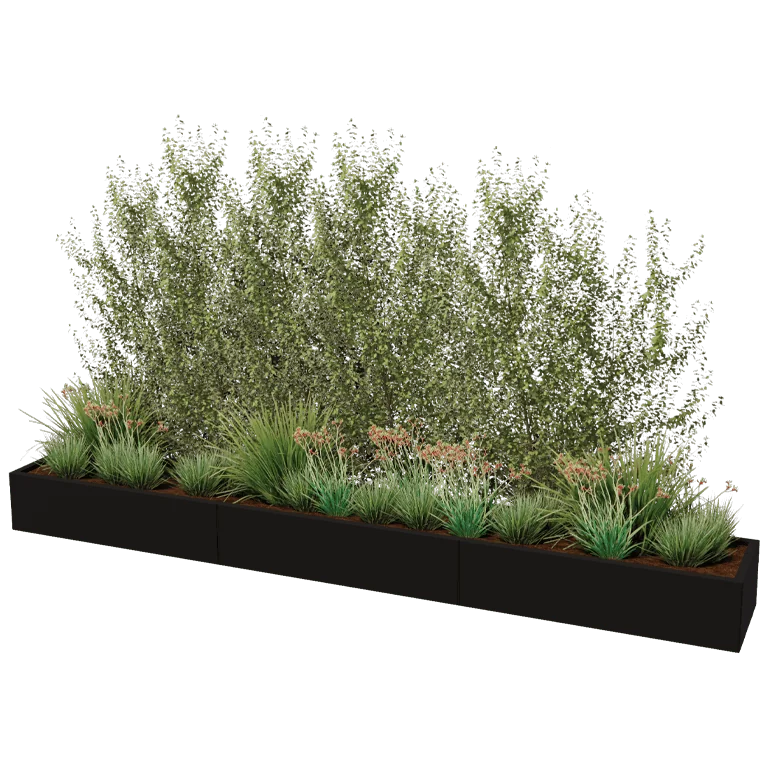 Hochbeet XXL aus Stahl - Rechteckig - 360 x 50 x 40 cm - Andere RAL farbe - Ohne Bodenplatte