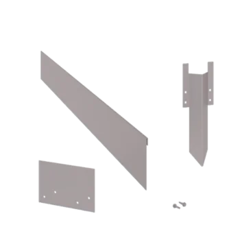Rasenkante aus verzinktem Stahl - Abgeflacht - Höhe 13 cm - Kompletter Satz 15 meter