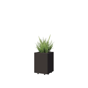 Pflanzkübel aus Stahl - Viereckig - 30 x 30 x 40 cm - Andere RAL farbe - Mit Bodenplatte - Mit Füßen