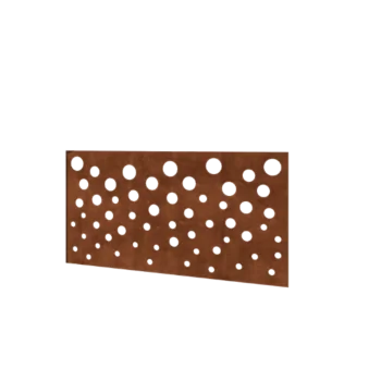 Cortenstahl Sichtschutzzaun H - Paneel B - 120 x 63,3 cm