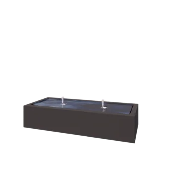 Wassertisch aus Aluminium - Lyra - 200 x 80 x 40 cm - RAL7016 matte (anthrazitgrau) - Mit LED-Beleuchtung