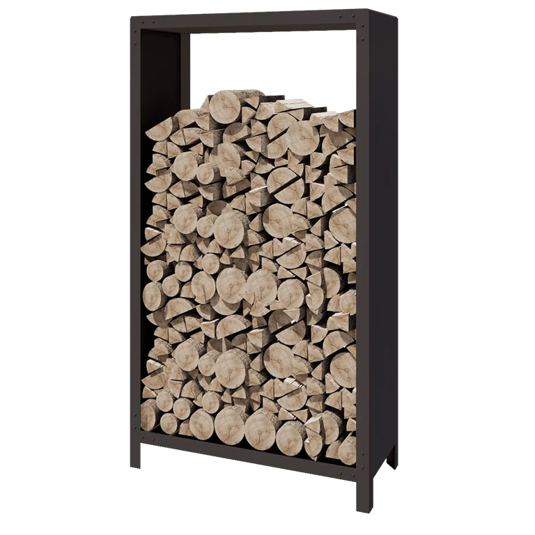 Holzlager aus Stahl - Indiana - 100 x 40 x 180 cm - RAL7016 matte (anthrazitgrau)