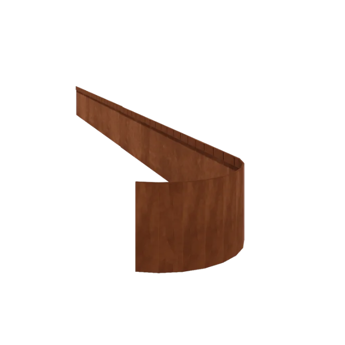 Cortenstahl Beeteinfassung - Abgeflacht FLEX - Höhe 23 cm - 240 cm