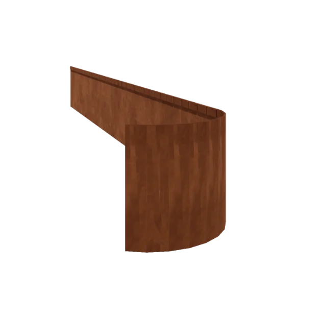 Cortenstahl Beeteinfassung - Abgeflacht FLEX - Höhe 35 cm - 150 cm