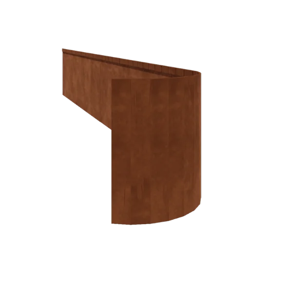 Cortenstahl Beeteinfassung - Abgeflacht FLEX - Höhe 45 cm - 240 cm