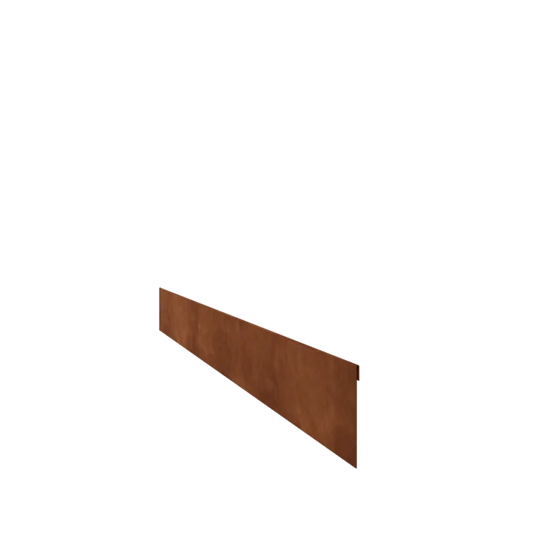 Cortenstahl Rasenkante - Abgeflacht - Höhe 13 cm - 240 cm