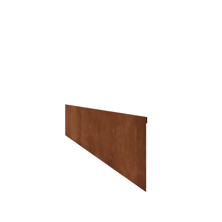 Cortenstahl Beeteinfassung - Abgeflacht - Höhe 23 cm - 240 cm
