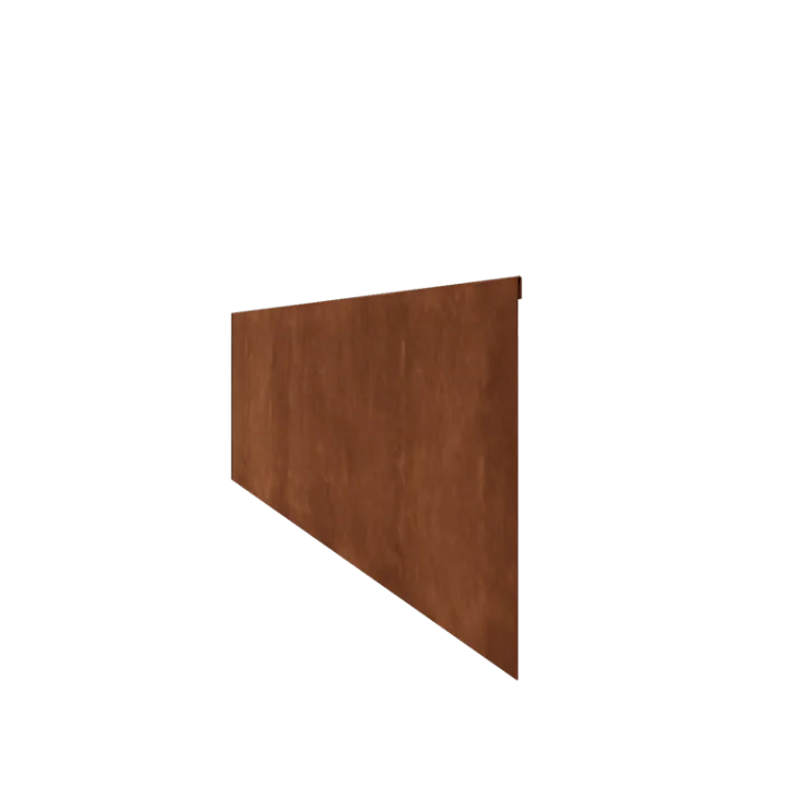 Cortenstahl Beeteinfassung - Abgeflacht - Höhe 35 cm - 240 cm