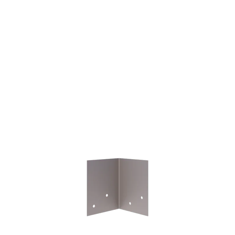 Verbindungsplatte aus verzinktem Stahl - 90° - Höhe Rasenkante 12 / 15 cm