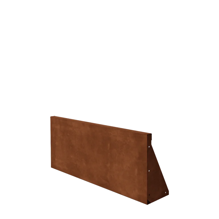 Cortenstahl Stützmauer - Gerade - 100 x 40 cm
