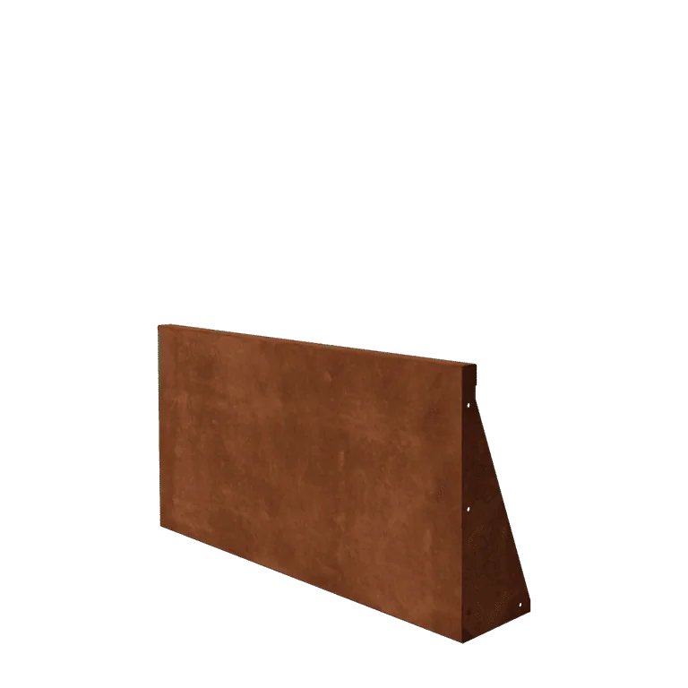 Cortenstahl Stützmauer - Gerade - 100 x 50 cm
