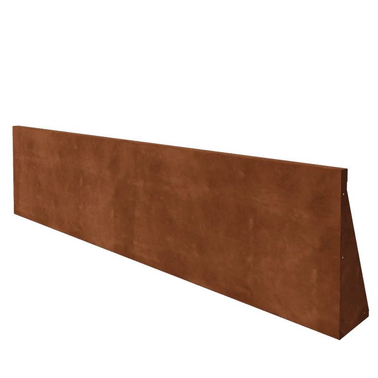 Cortenstahl Stützmauer - Gerade - 200 x 50 cm