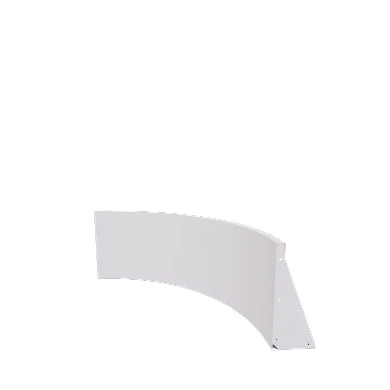 Stützmauer aus Stahl - Innenkurve - 100 x 100 x 50 cm - RAL9010 matte (weiß)