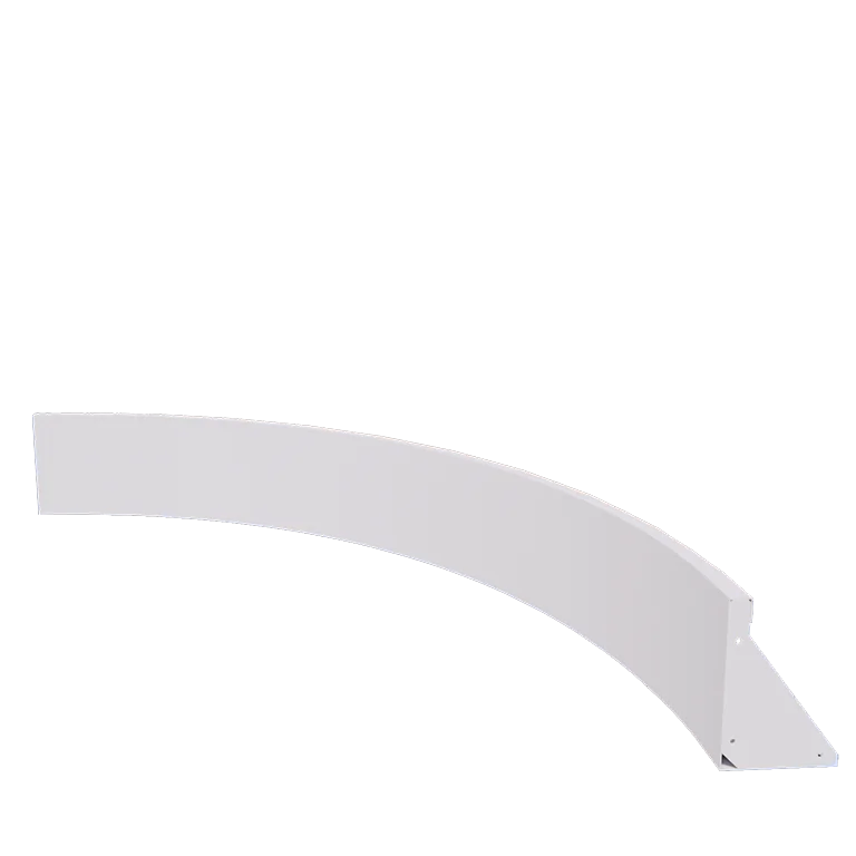 Stützmauer aus Stahl - Innenkurve - 150 x 150 x 30 cm - RAL9010 matte (weiß)