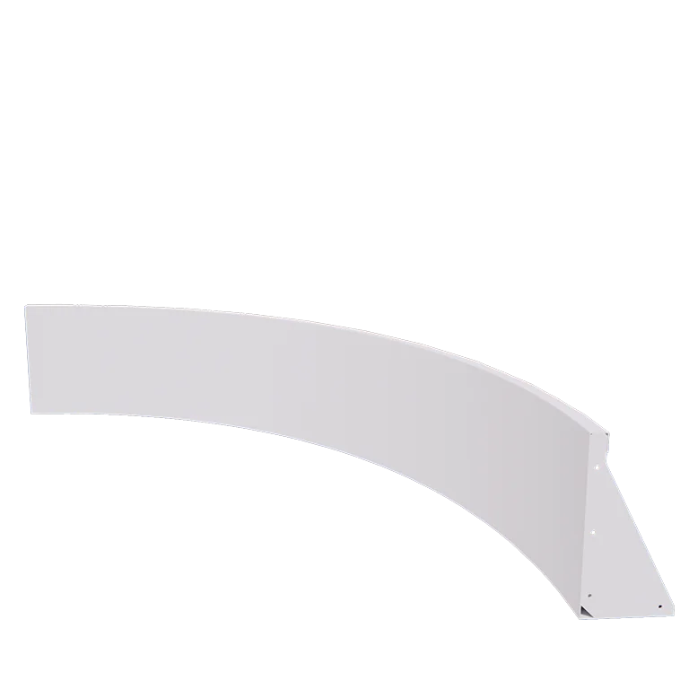 Stützmauer aus Stahl - Innenkurve - 150 x 150 x 40 cm - RAL9010 matte (weiß)