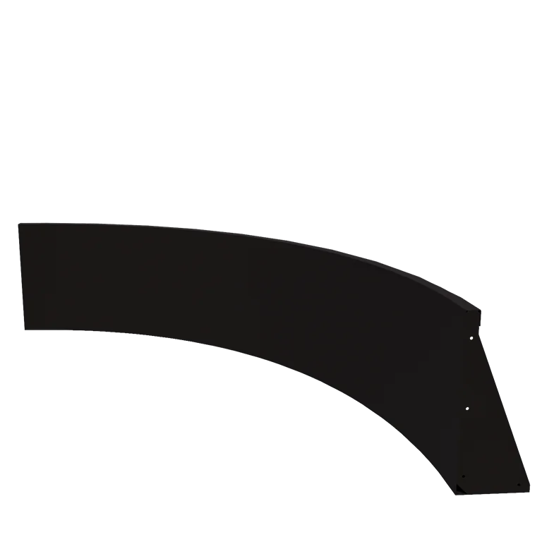 Stützmauer aus Stahl - Innenkurve - 150 x 150 x 50 cm - RAL9005 matte (schwarz)