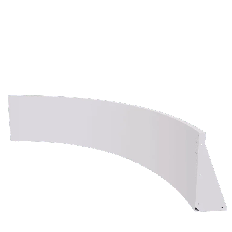 Stützmauer aus Stahl - Innenkurve - 150 x 150 x 50 cm - RAL9010 matte (weiß)