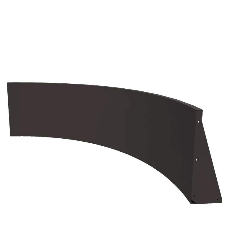 Stützmauer aus Stahl - Innenkurve - 150 x 150 x 60 cm - RAL7016 matte (anthrazitgrau)