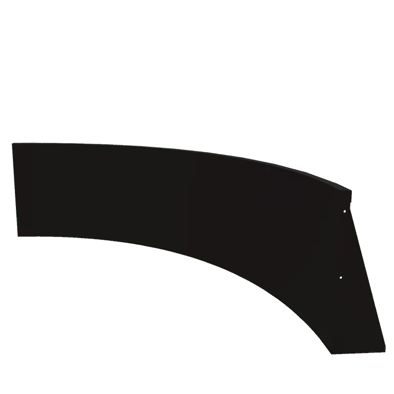 Stützmauer aus Stahl - Innenkurve - 150 x 150 x 60 cm - RAL9005 matte (schwarz)