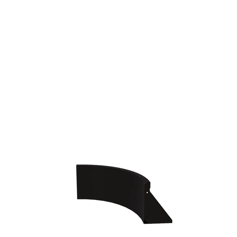 Stützmauer aus Stahl - Innenkurve - 50 x 50 x 30 cm - RAL9005 matte (schwarz)
