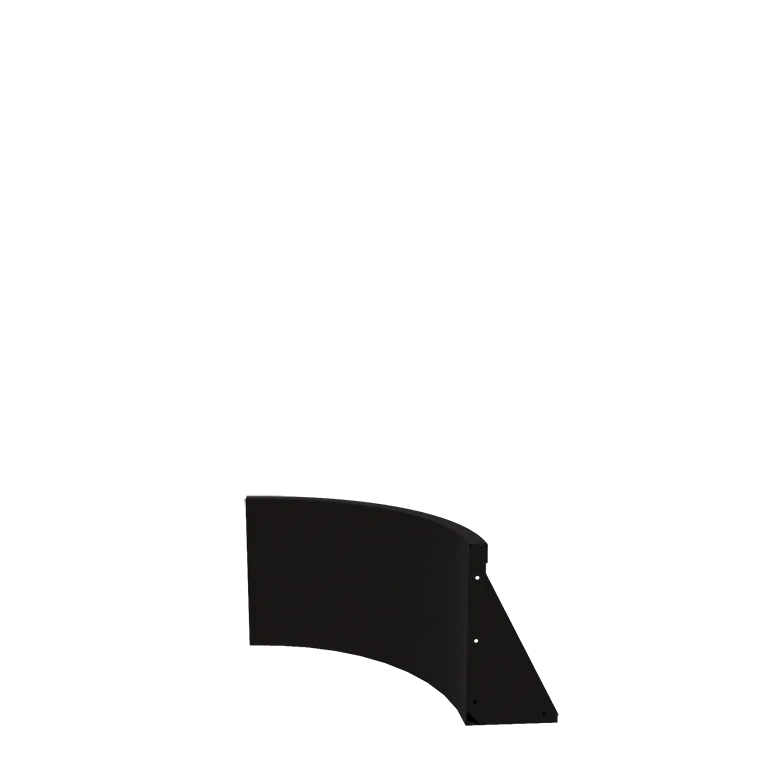 Stützmauer aus Stahl - Innenkurve - 50 x 50 x 40 cm - RAL9005 matte (schwarz)