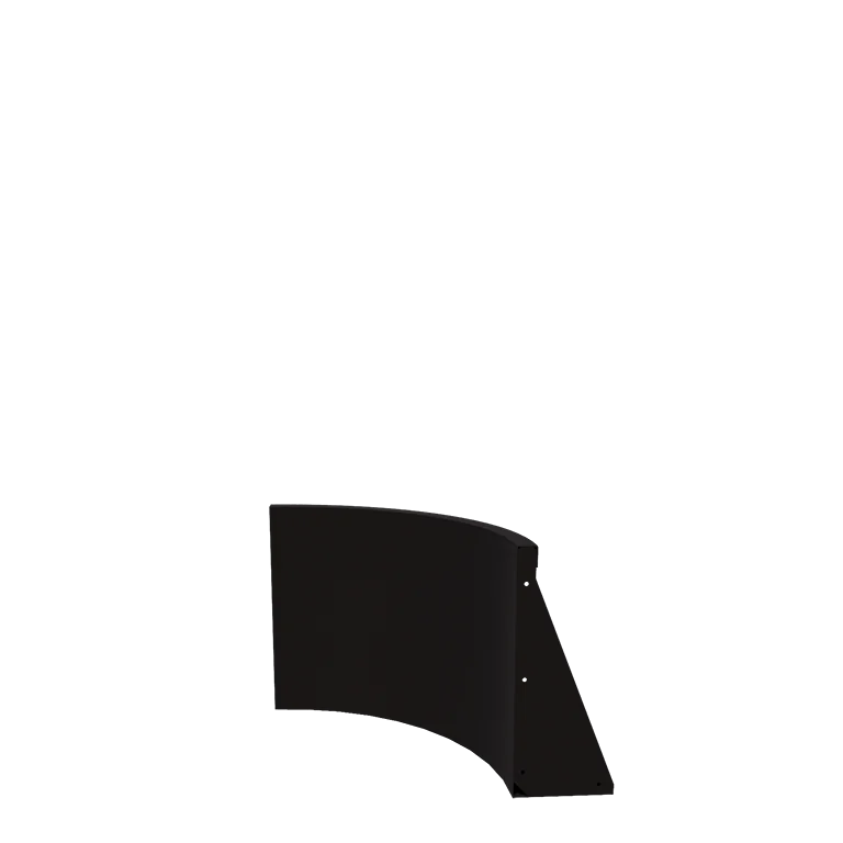 Stützmauer aus Stahl - Außenkurve - 50 x 50 x 50 cm - RAL9005 matte (schwarz)