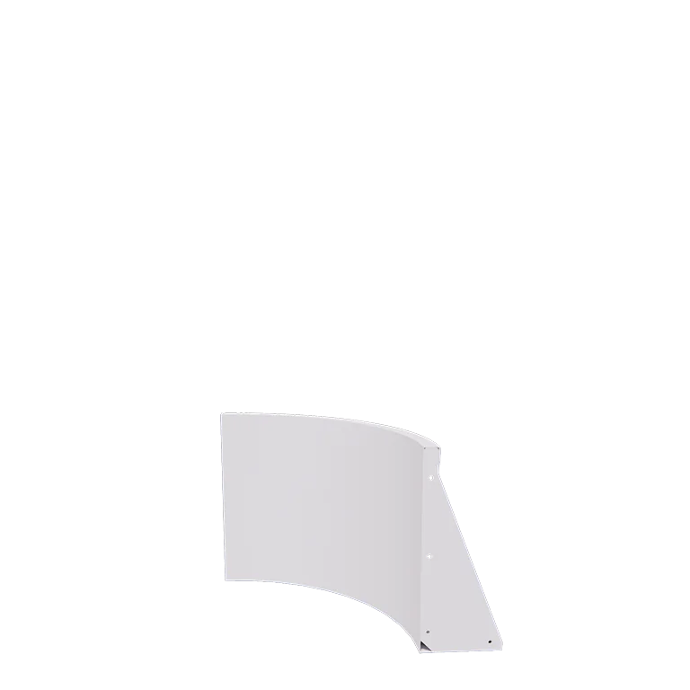 Stützmauer aus Stahl - Außenkurve - 50 x 50 x 50 cm - RAL9010 matte (weiß)
