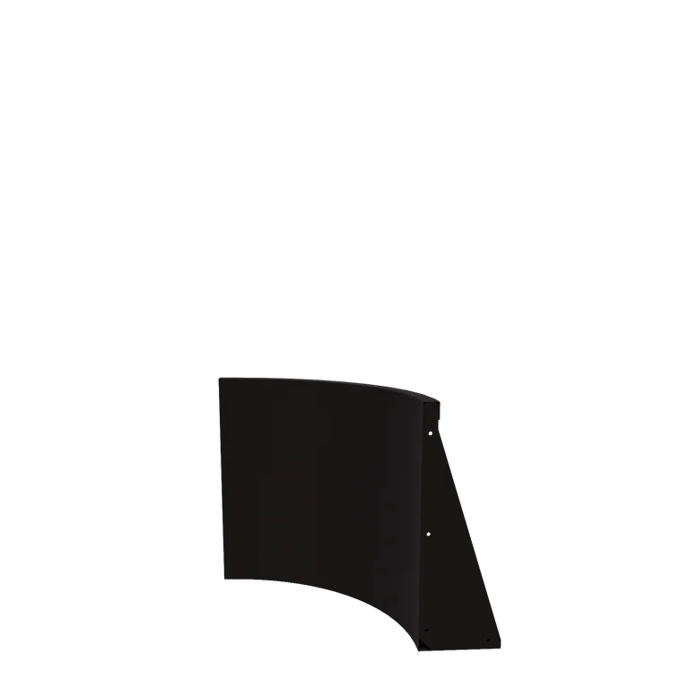 Stützmauer aus Stahl - Innenkurve - 50 x 50 x 60 cm - RAL9005 matte (schwarz)