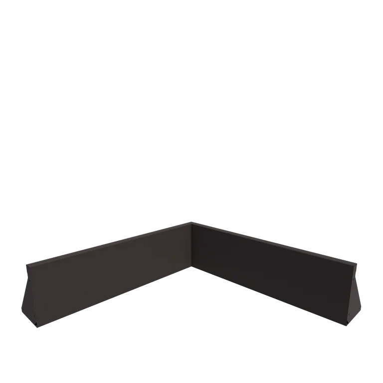 Stützmauer aus Stahl - Innenecke - 100 x 100 x 30 cm - RAL7016 matte (anthrazitgrau)