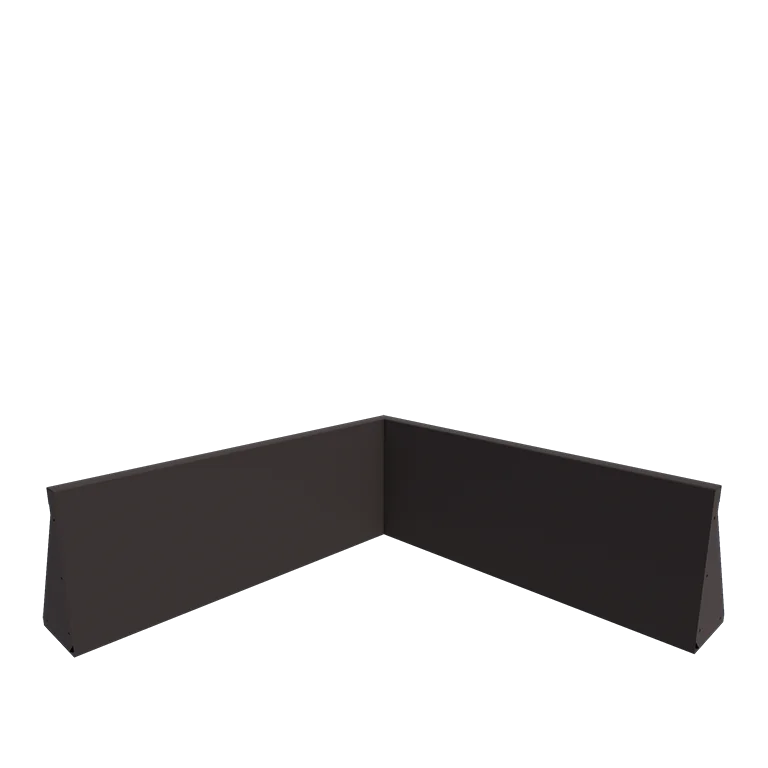 Stützmauer aus Stahl - Innenecke - 100 x 100 x 40 cm - Andere RAL farbe