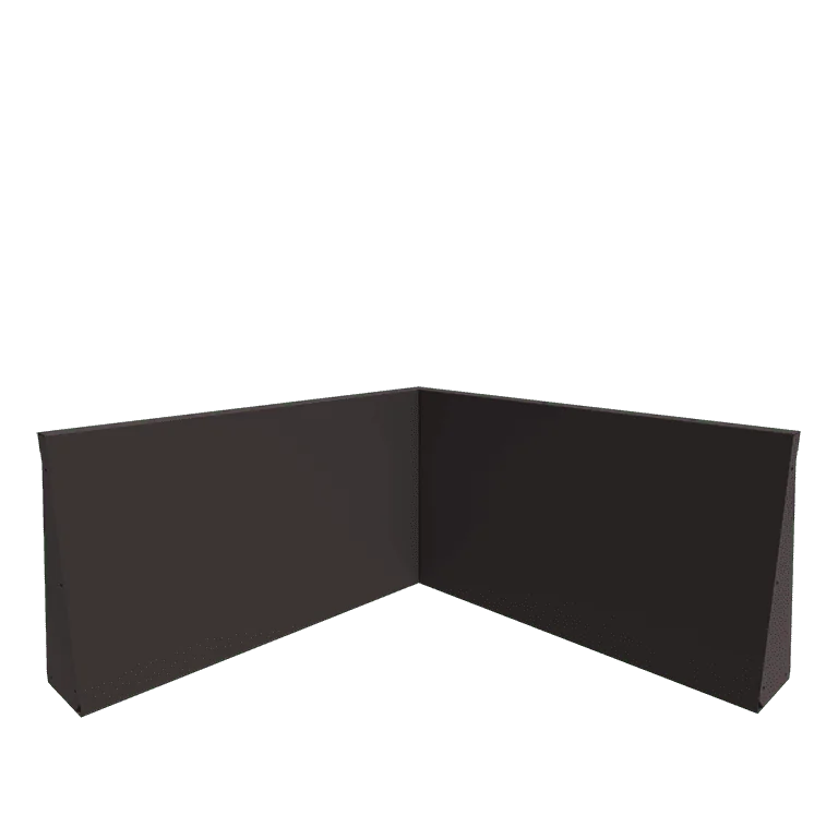Stützmauer aus Stahl - Innenecke - 100 x 100 x 60 cm - Andere RAL farbe