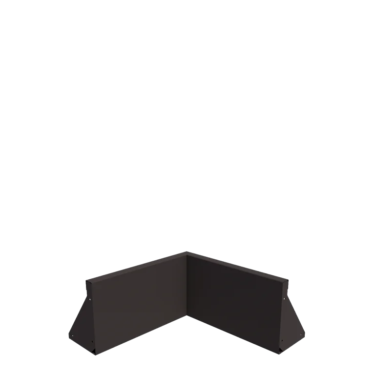 Stützmauer aus Stahl - Innenecke - 50 x 50 x 30 cm - RAL7016 matte (anthrazitgrau)