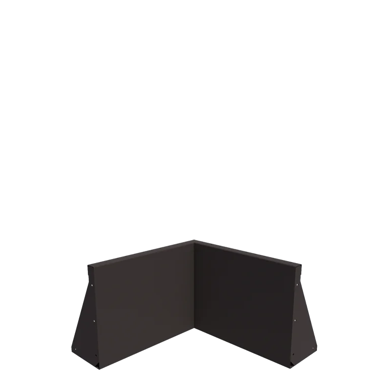 Stützmauer aus Stahl - Innenecke - 50 x 50 x 40 cm - RAL7016 matte (anthrazitgrau)