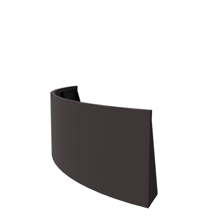 Stützmauer aus Stahl - Außenkurve - 150 x 150 x 60 cm - RAL7016 matte (anthrazitgrau)