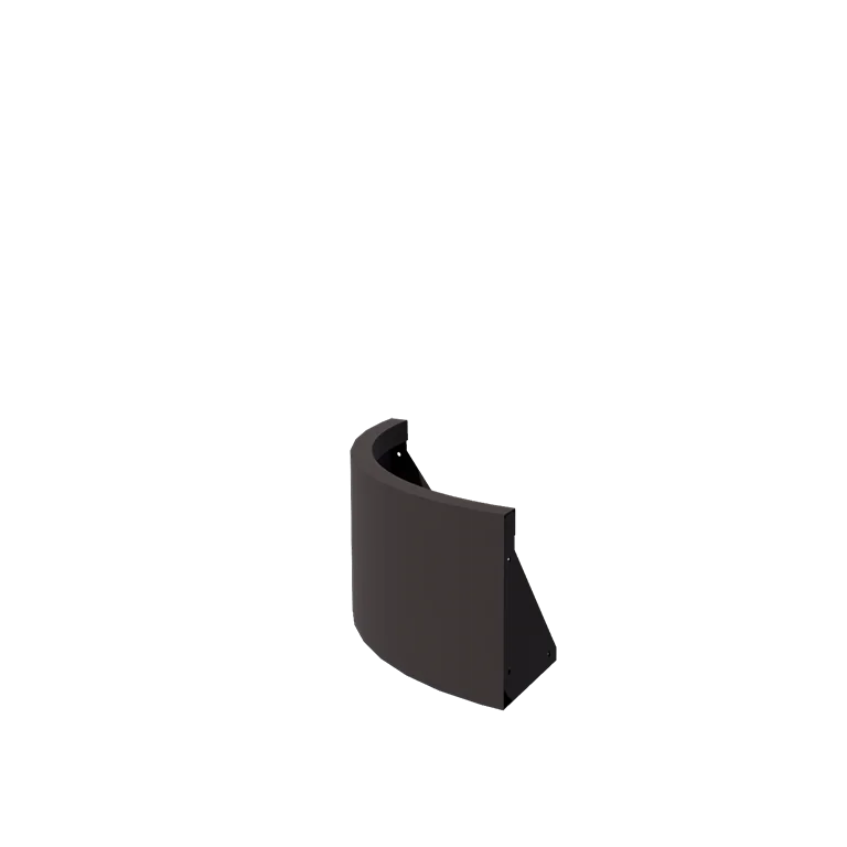 Stützmauer aus Stahl - Außenkurve - 50 x 50 x 30 cm - RAL7016 matte (anthrazitgrau)