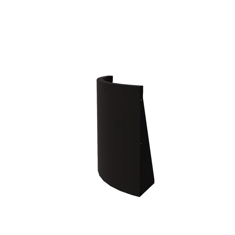 Stützmauer aus Stahl - Außenkurve - 50 x 50 x 60 cm - RAL9005 matte (schwarz)