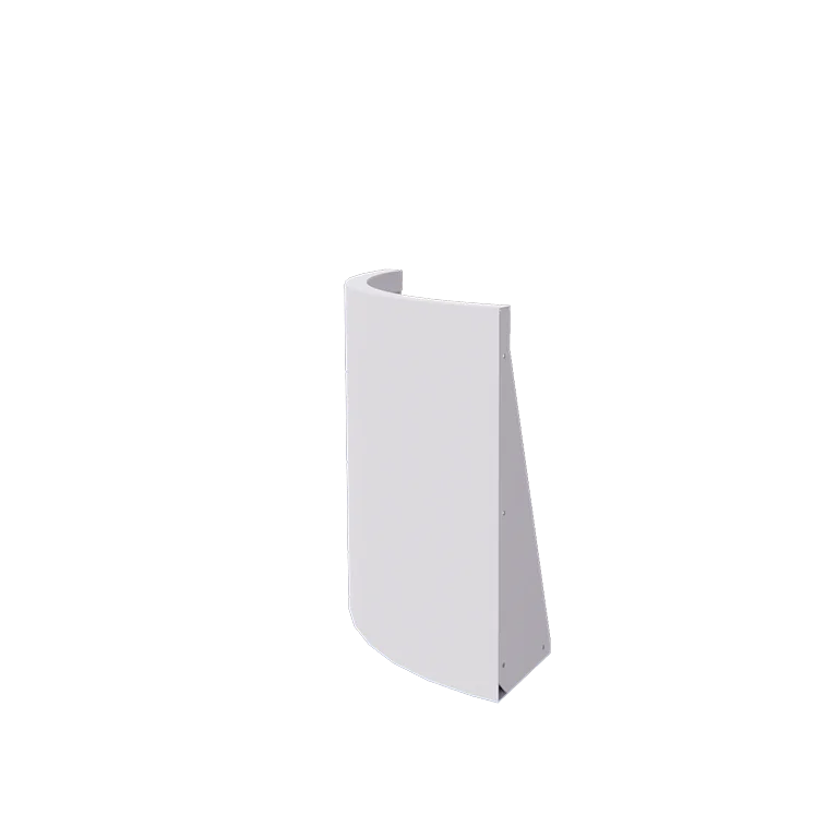 Stützmauer aus Stahl - Außenkurve - 50 x 50 x 60 cm - RAL9010 matte (weiß)
