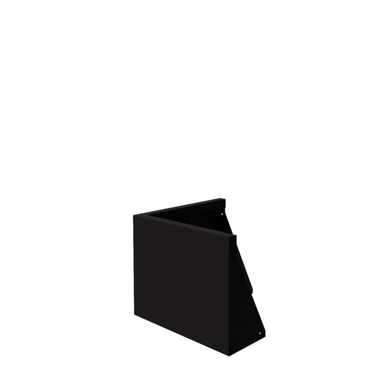 Stützmauer aus Stahl - Außenecke - 50 x 50 x 40 cm - RAL9005 matte (schwarz)