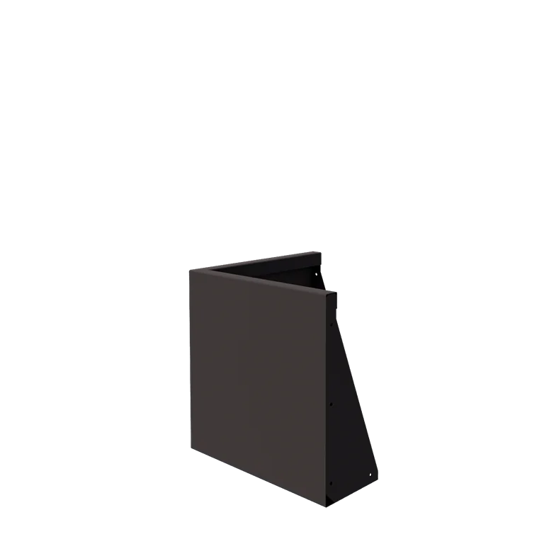 Stützmauer aus Stahl - Außenecke - 50 x 50 x 50 cm - RAL7016 matte (anthrazitgrau)