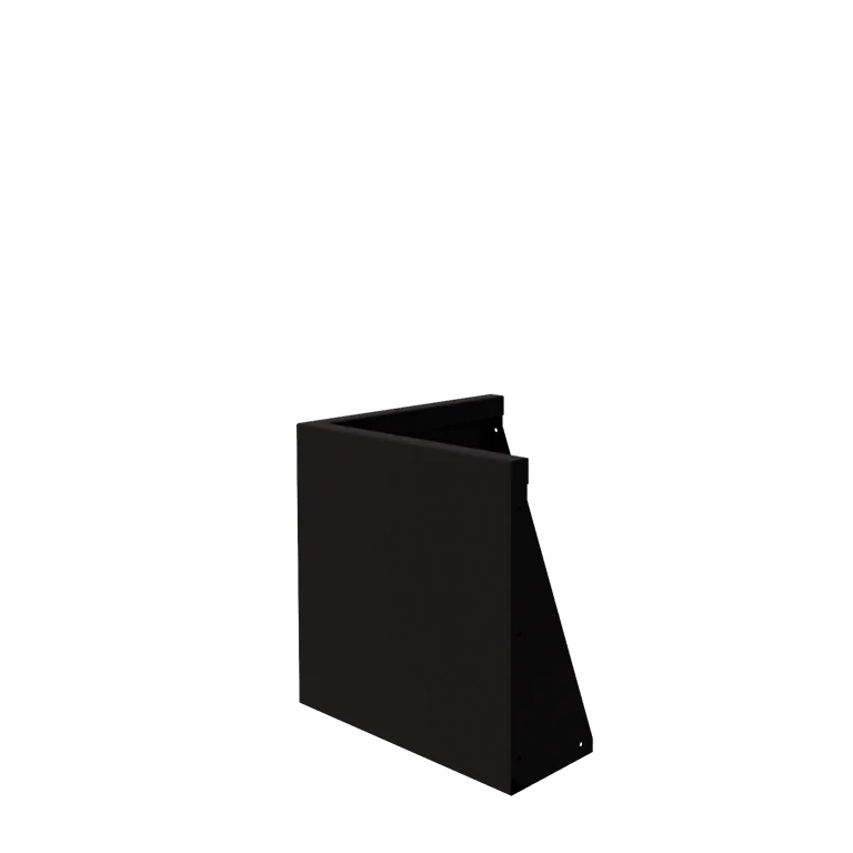 Stützmauer aus Stahl - Außenecke - 50 x 50 x 50 cm - RAL9005 matte (schwarz)