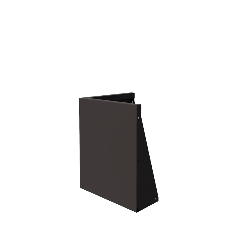 Stützmauer aus Stahl - Außenecke - 50 x 50 x 60 cm - RAL7016 matte (anthrazitgrau)