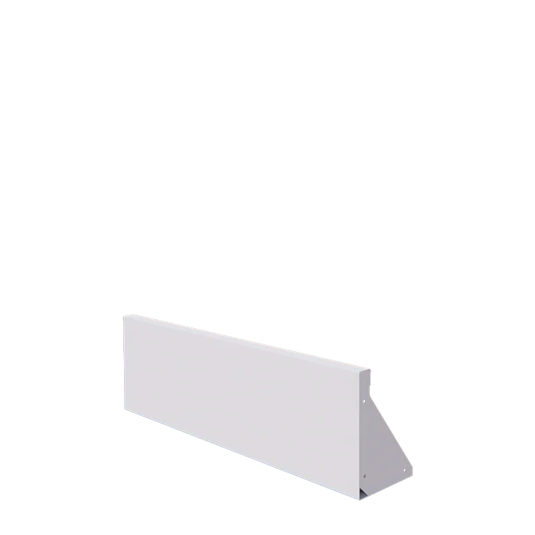 Stützmauer aus Stahl - Gerade - 100 x 30 cm - RAL9010 matte (weiß)