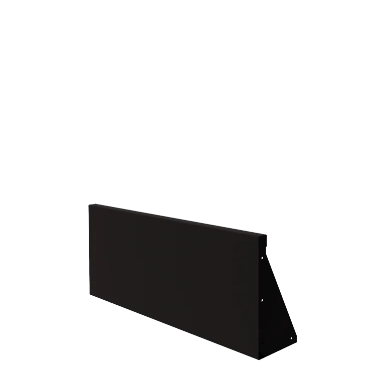 Stützmauer aus Stahl - Gerade - 100 x 40 cm - RAL9005 matte (schwarz)