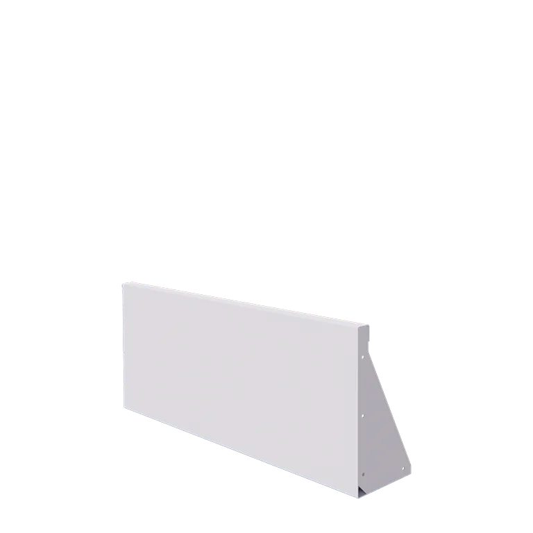 Stützmauer aus Stahl - Gerade - 100 x 40 cm - RAL9010 matte (weiß)