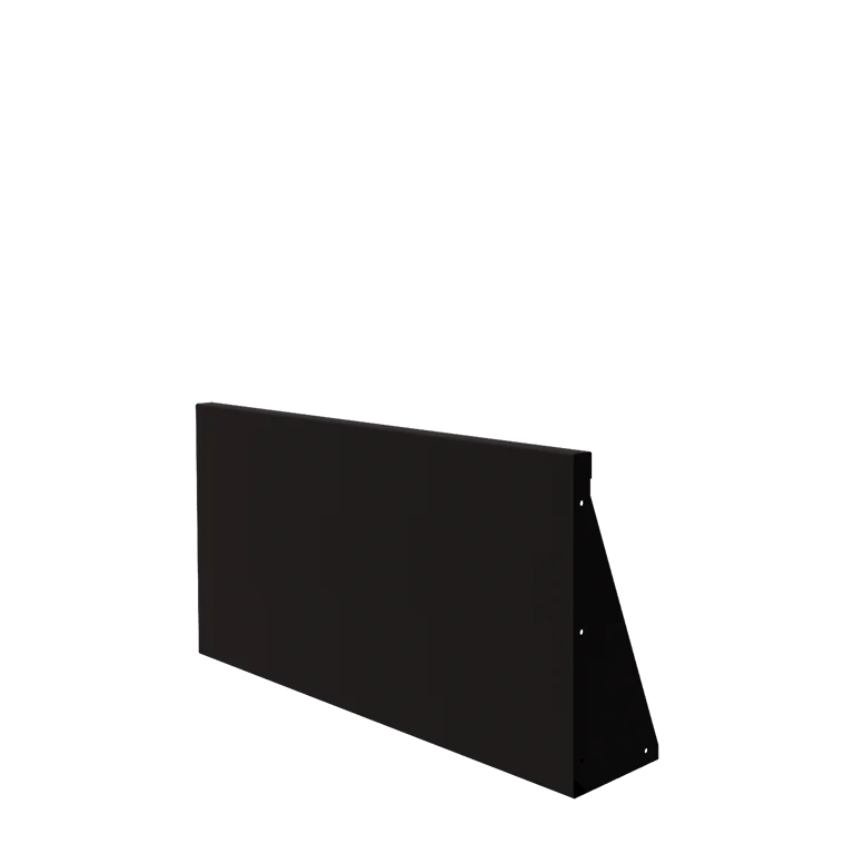 Stützmauer aus Stahl - Gerade - 100 x 50 cm - RAL9005 matte (schwarz)